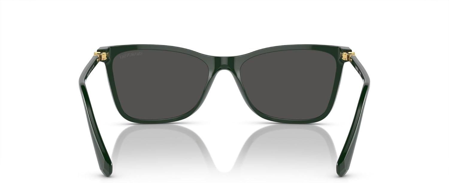 image:imageSwarovski womens Sk6004 Rectangular SunglassesGreen EmeraldDark Grey