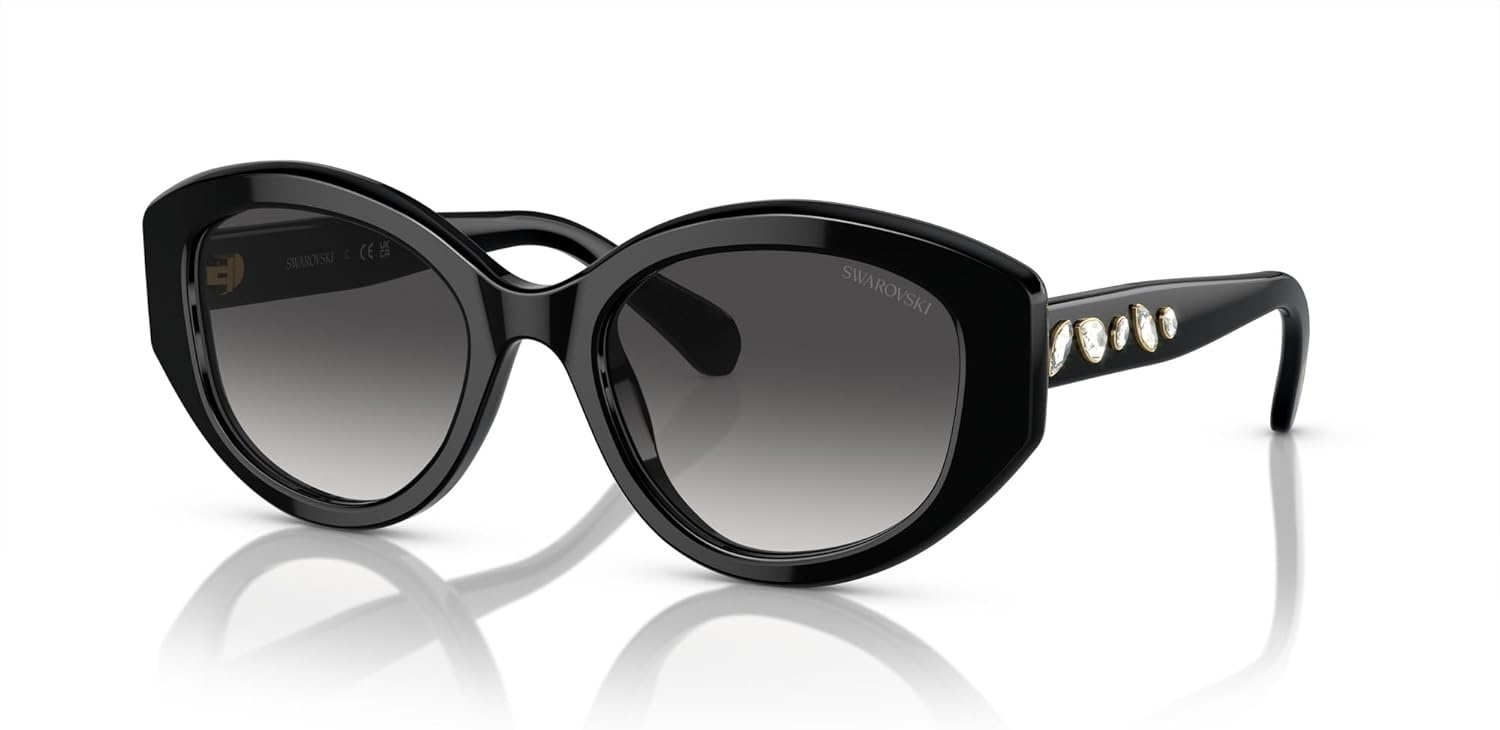 image:imageSwarovski womens Sk6005 Cat Eye SunglassesBlackGrey Gradient