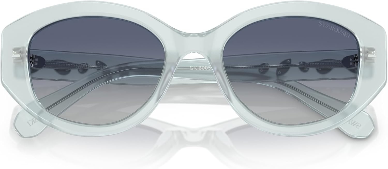 image:imageSwarovski womens Sk6005 Cat Eye SunglassesLight Blue OpalBlue Gradient