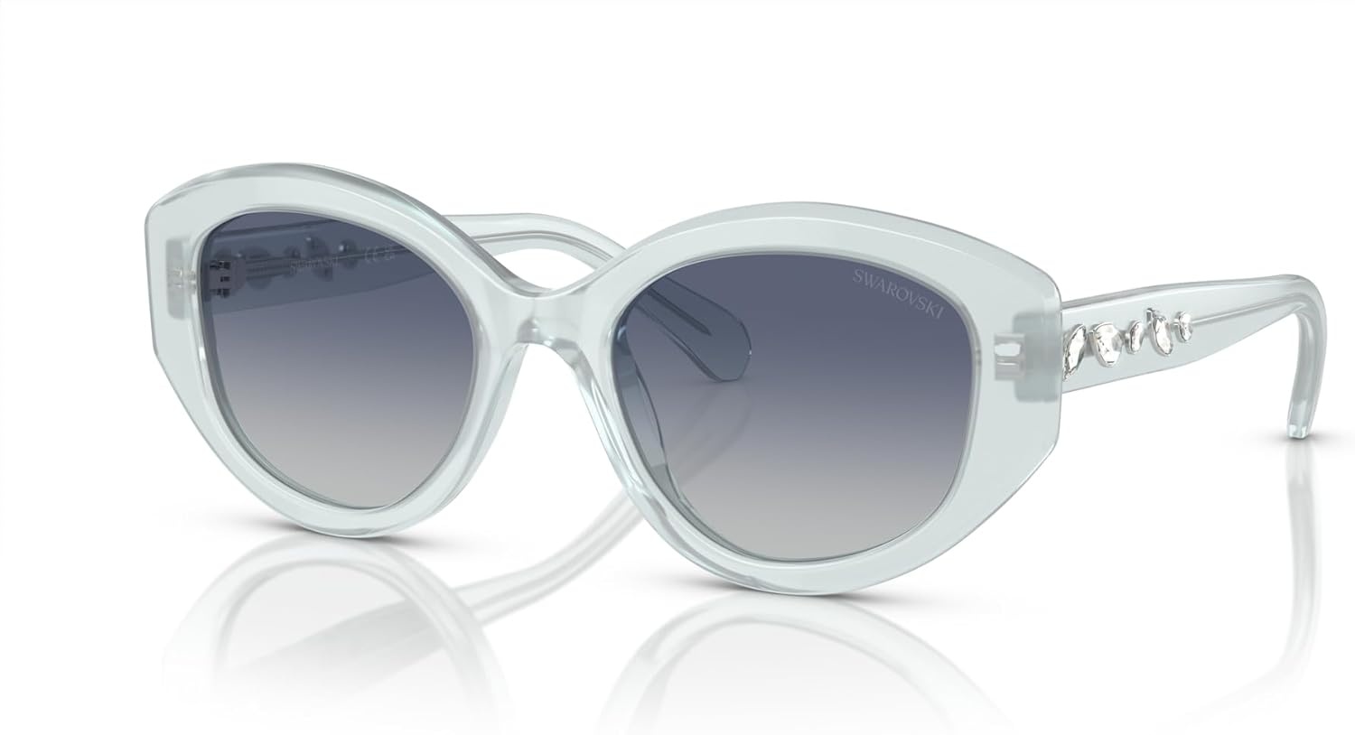 image:imageSwarovski womens Sk6005 Cat Eye SunglassesLight Blue OpalBlue Gradient