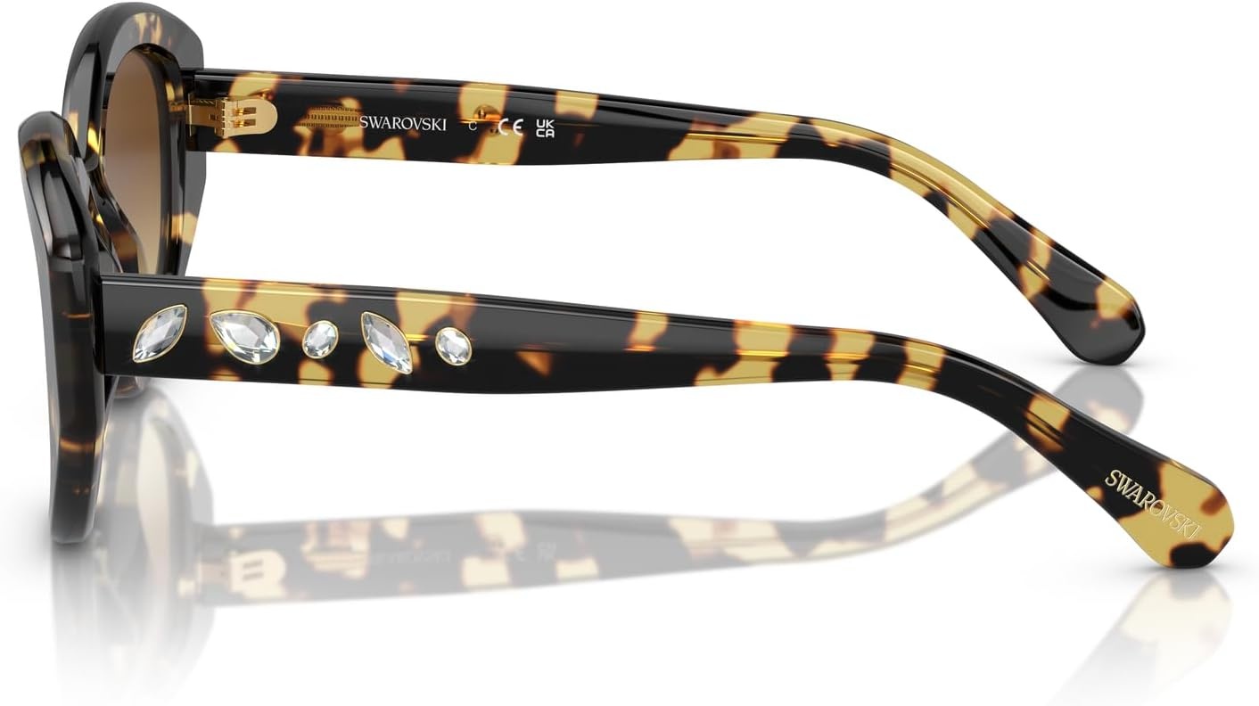 image:imageSwarovski womens Sk6005 Cat Eye SunglassesMedium HavanaBrown Gradient