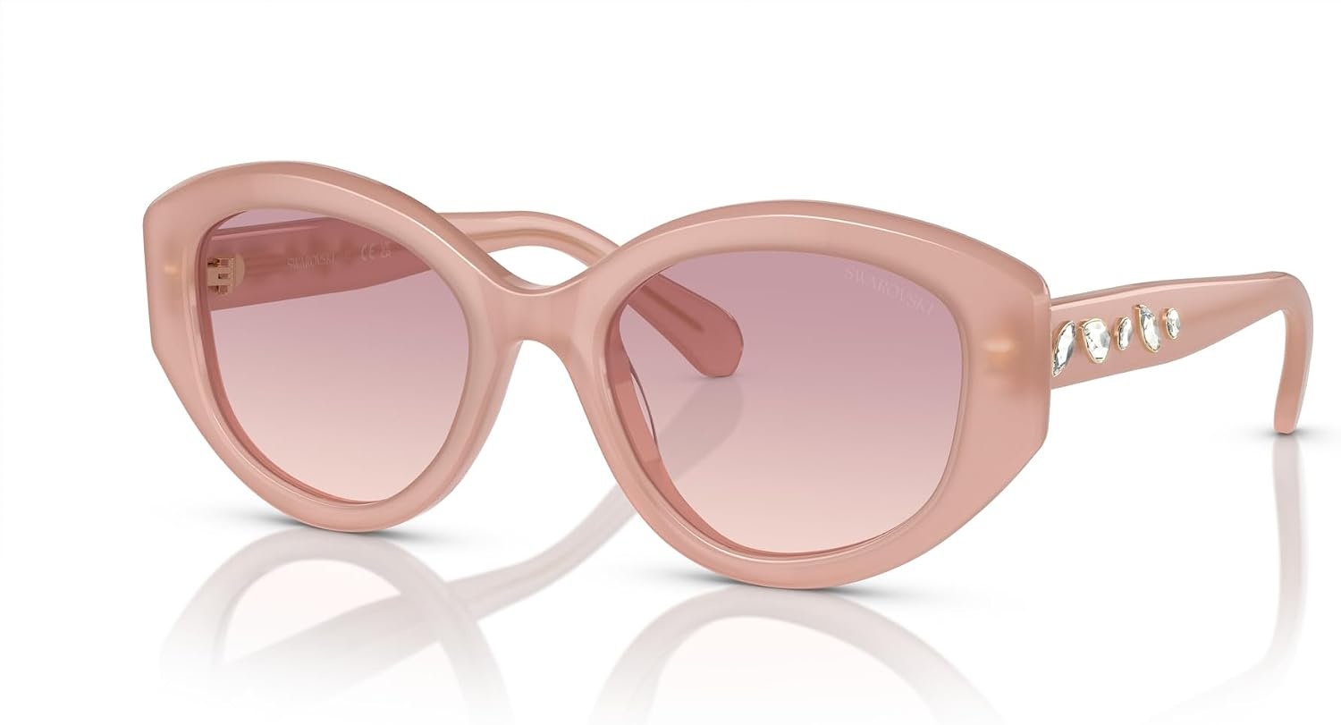 image:imageSwarovski womens Sk6005 Cat Eye SunglassesPink OpalBrown Gradient Violet
