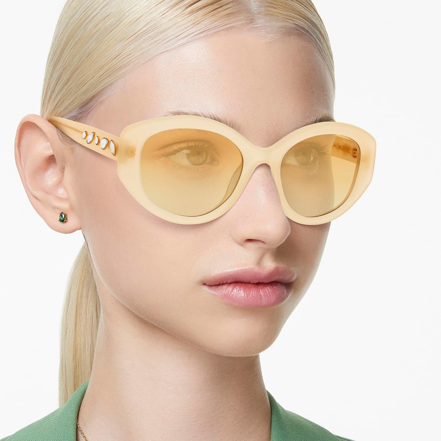 image:imageSwarovski womens Sk6005 Cat Eye SunglassesYellow OpalYellow Gradient