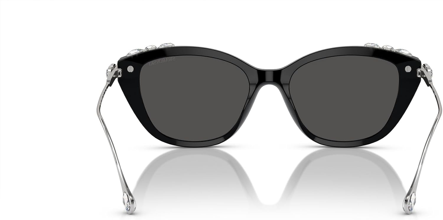 image:imageSwarovski womens Sk6010 Cat Eye SunglassesBlackDark Grey