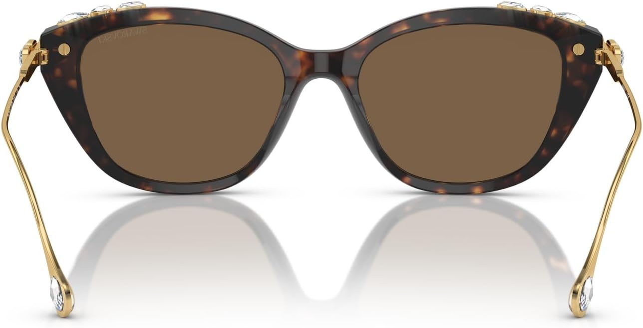 image:imageSwarovski womens Sk6010 Cat Eye SunglassesHavanaDark Brown