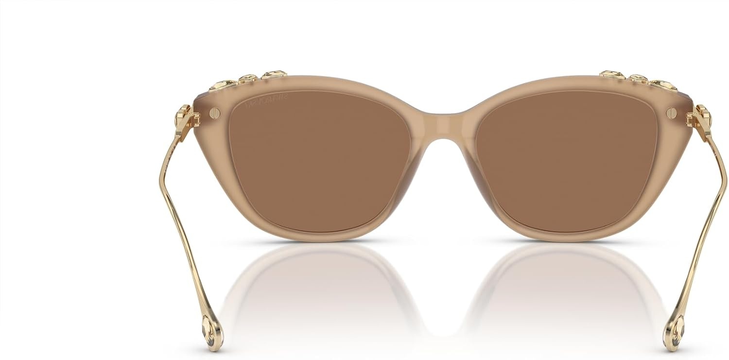 image:imageSwarovski womens Sk6010 Cat Eye SunglassesOpal BeigeBronze