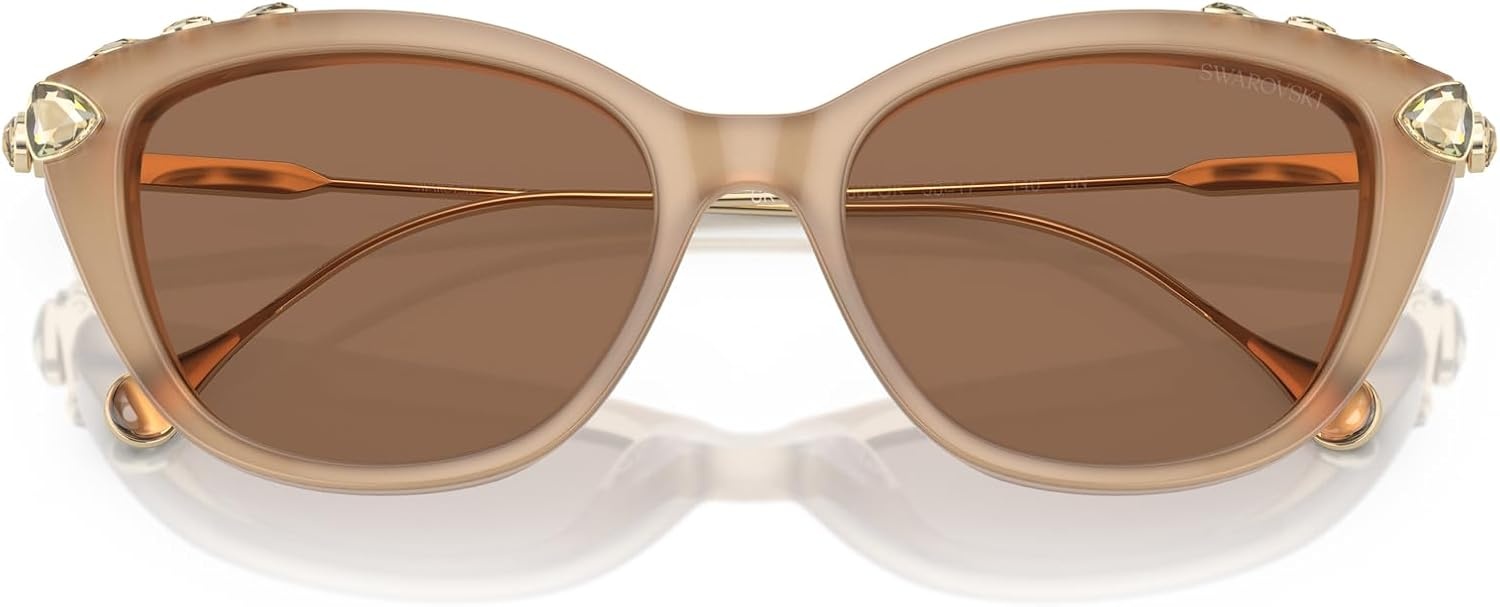 image:imageSwarovski womens Sk6010 Cat Eye SunglassesOpal BeigeBronze