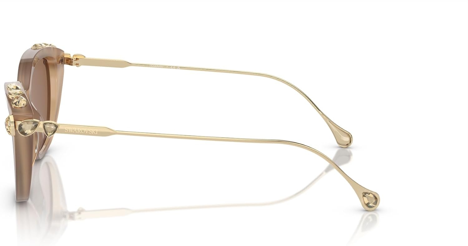 image:imageSwarovski womens Sk6010 Cat Eye SunglassesOpal BeigeBronze
