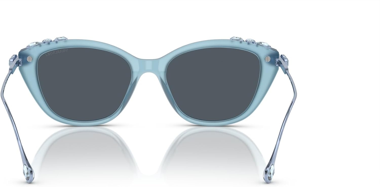 image:imageSwarovski womens Sk6010 Cat Eye SunglassesOpal Light BlueDark Grey