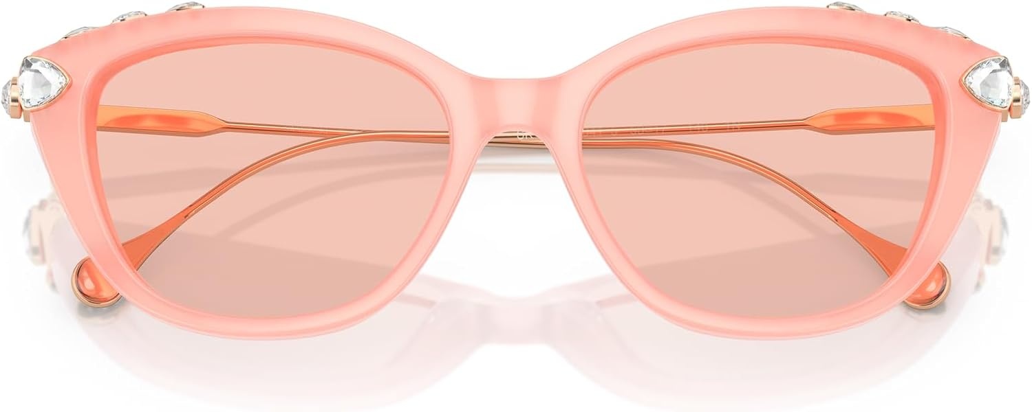 image:imageSwarovski womens Sk6010 Cat Eye SunglassesTransparent Dark GreenDark Grey