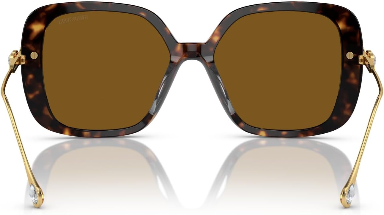 image:imageSwarovski womens Sk6011 Square SunglassesHavanaPolarized Brown