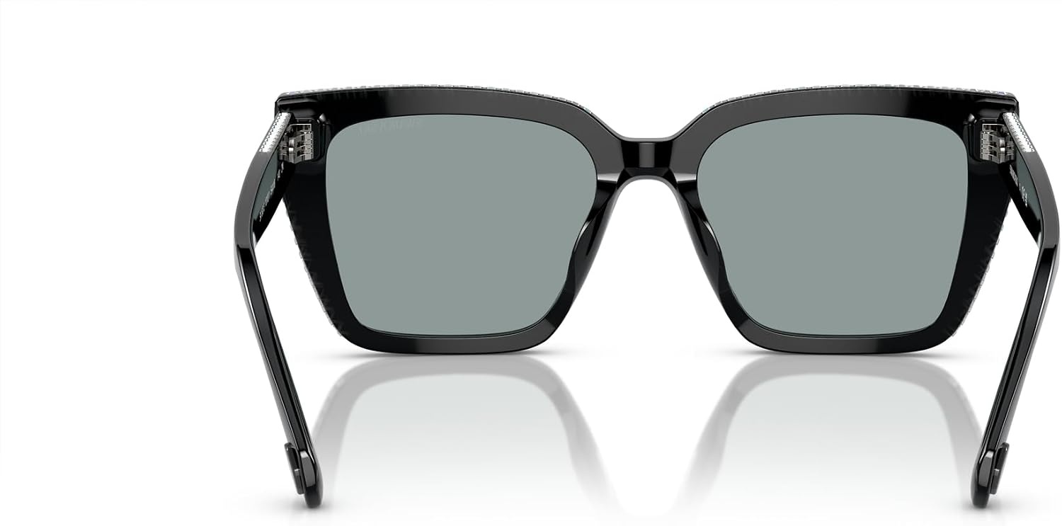 image:imageSwarovski womens Sk6013 Square SunglassesBlackDark Grey