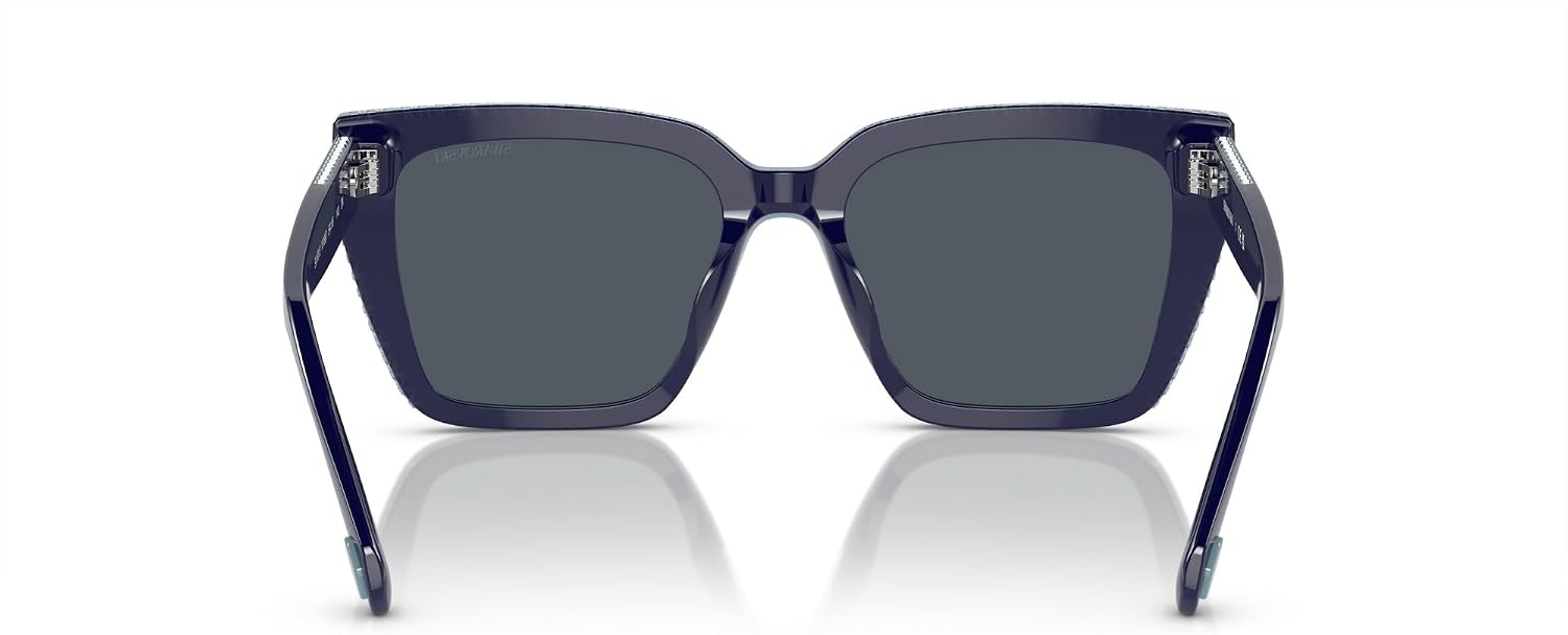 image:imageSwarovski womens Sk6013 Square SunglassesBlueDark Grey