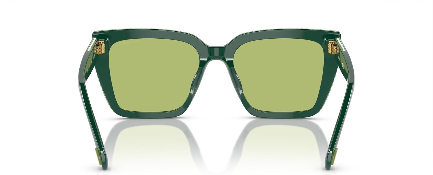 image:imageSwarovski womens Sk6013 Square SunglassesGreenLight Green Mirrored Silver