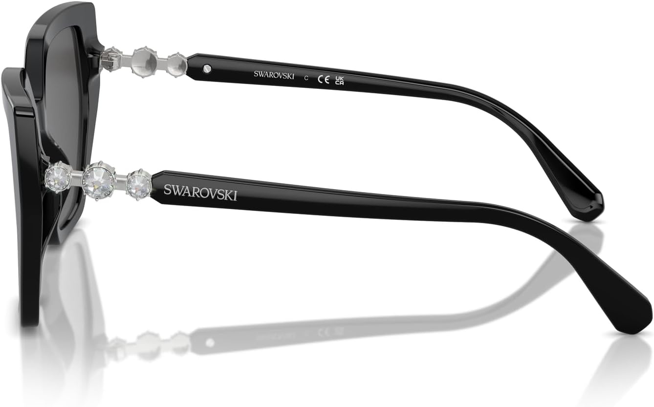image:imageSwarovski womens Sk6016 Cat Eye SunglassesBlackDark Grey