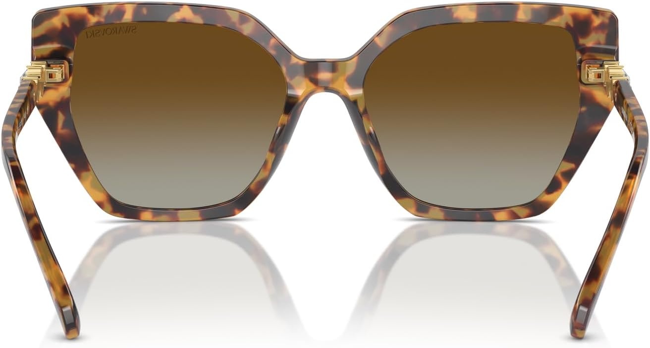 image:imageSwarovski womens Sk6016 Cat Eye SunglassesMedium HavanaPolarized Brown Gradient