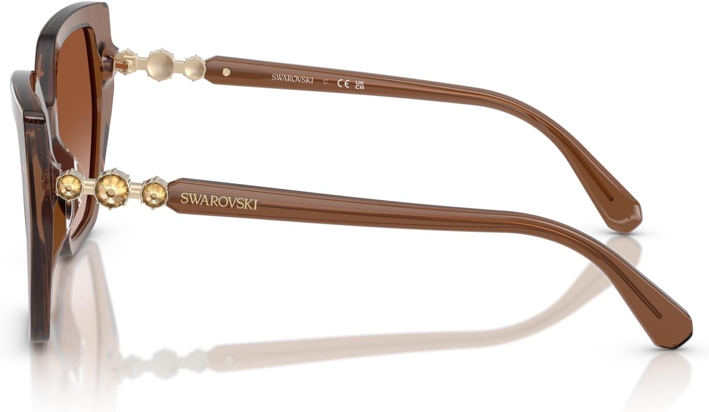 image:imageSwarovski womens Sk6016 Cat Eye SunglassesTransparent BrownGradient Brown