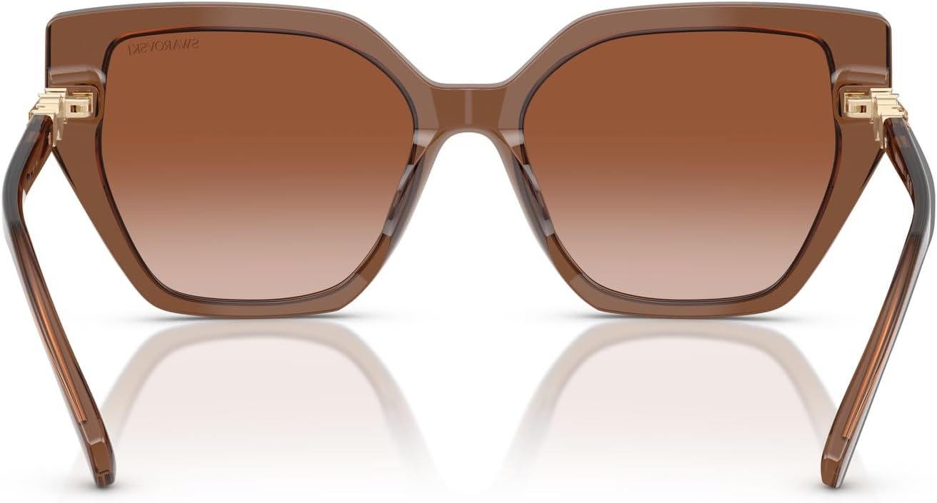 image:imageSwarovski womens Sk6016 Cat Eye SunglassesTransparent BrownGradient Brown