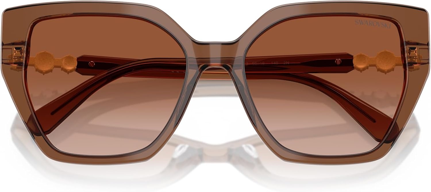 image:imageSwarovski womens Sk6016 Cat Eye SunglassesTransparent BrownGradient Brown