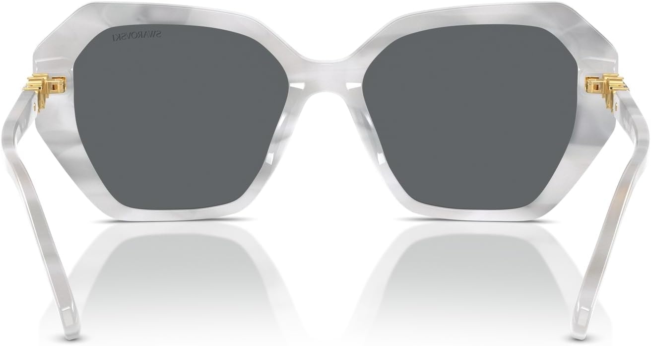 image:imageSwarovski womens Sk6017 Butterfly SunglassesWhiteDark Grey