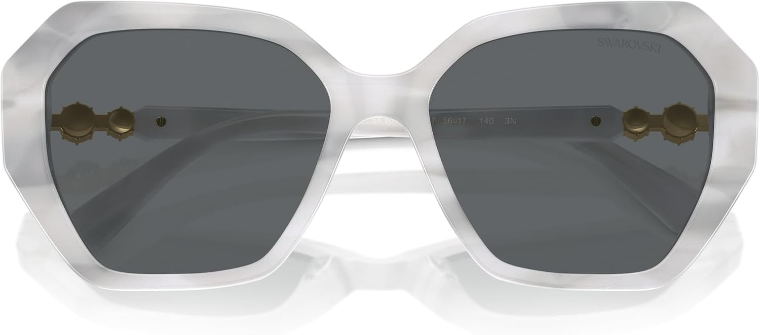 image:imageSwarovski womens Sk6017 Butterfly SunglassesWhiteDark Grey