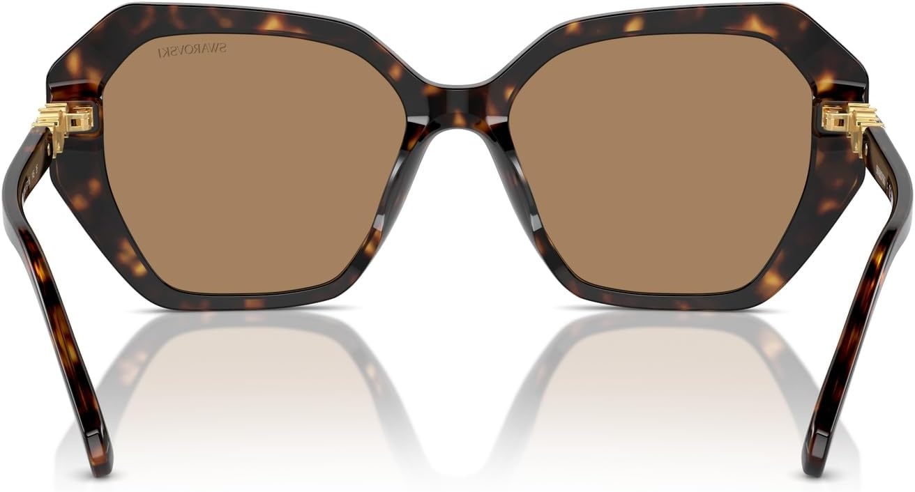 image:imageSwarovski womens Sk6017f Low Bridge Fit Cat Eye SunglassesPale GoldPhotochromic Beige to Brown