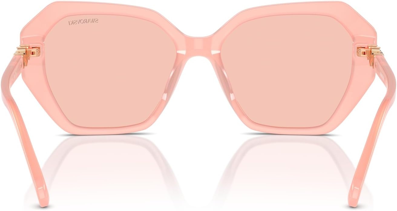 image:imageSwarovski womens Sk6017f Low Bridge Fit Cat Eye SunglassesRose GoldLight Purple Brown