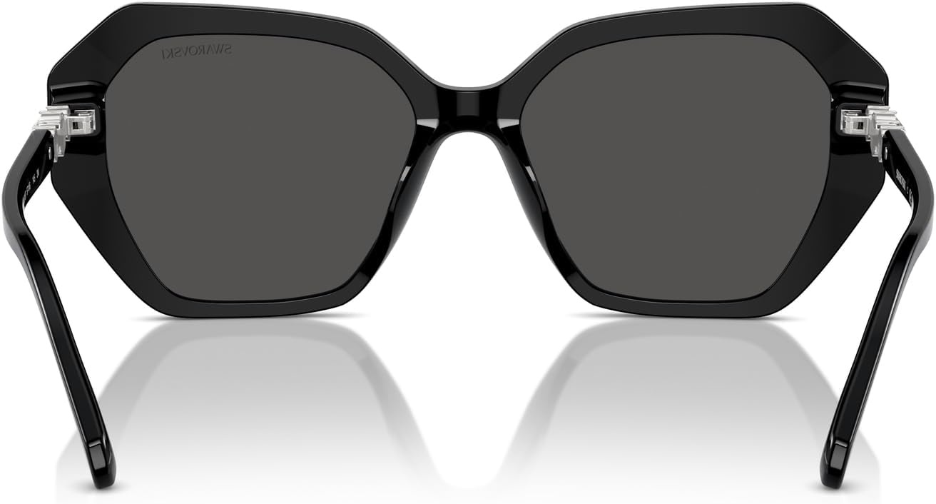 image:imageSwarovski womens Sk6017f Low Bridge Fit Cat Eye SunglassesSilverDark Blue