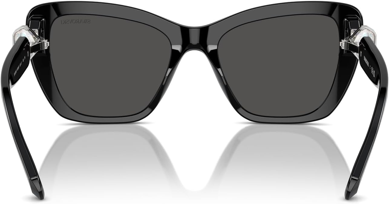 image:imageSwarovski womens Sk6018f Low Bridge Fit Oval SunglassesSilverDark Grey