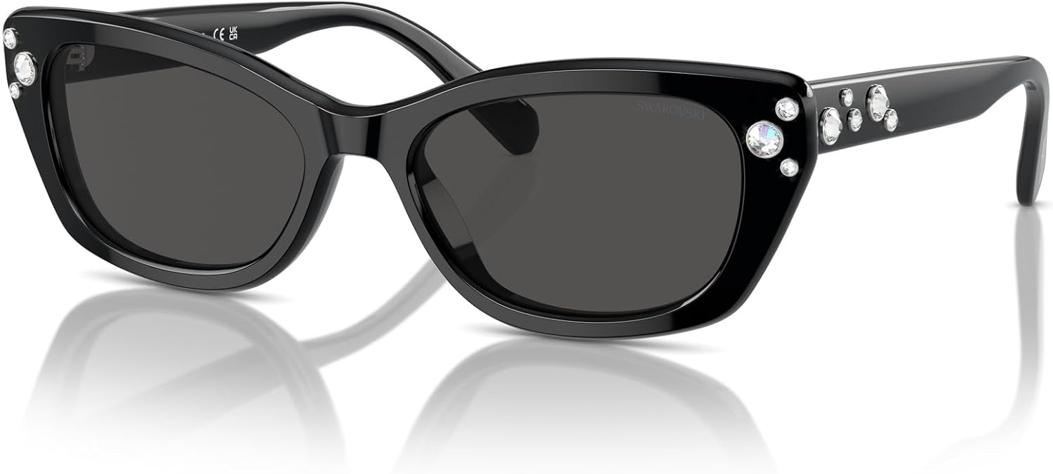 image:imageSwarovski womens Sk6019 Butterfly SunglassesDark HavanaDark Brown