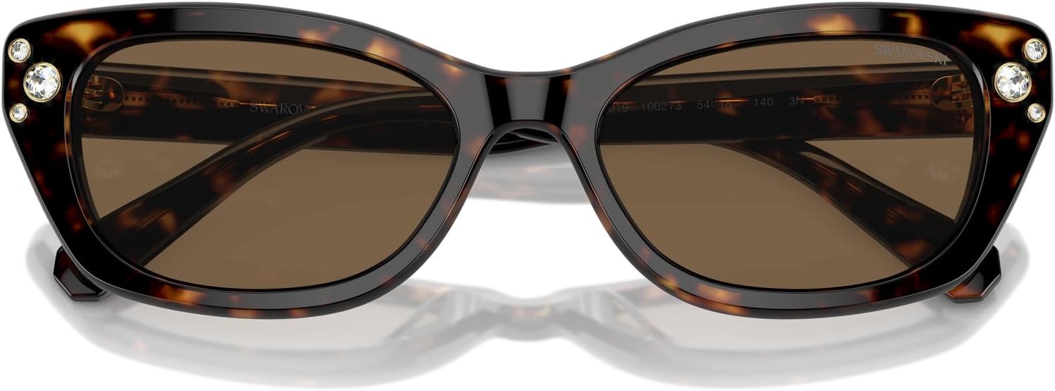 image:imageSwarovski womens Sk6019 Butterfly SunglassesMedium HavanaPolarized Brown Gradient