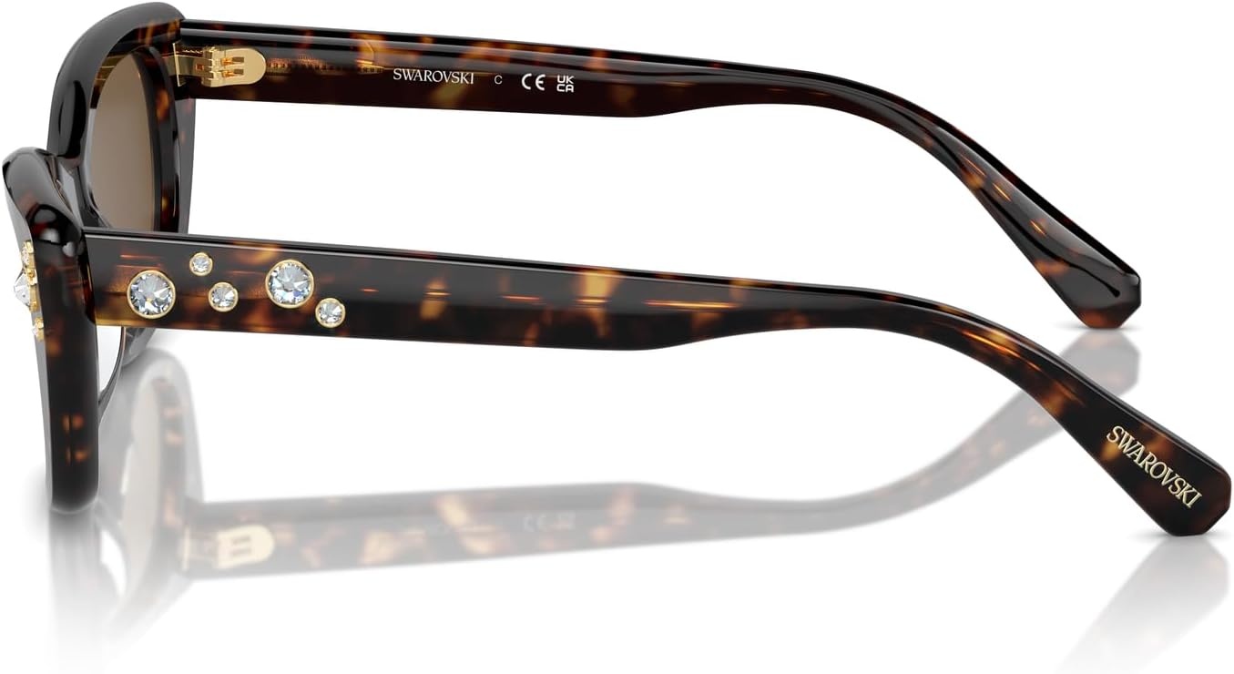 image:imageSwarovski womens Sk6019 Butterfly SunglassesMedium HavanaPolarized Brown Gradient