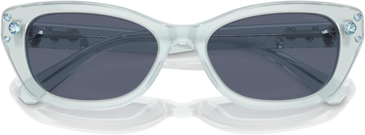image:imageSwarovski womens Sk6019 Butterfly SunglassesMilky PinkLight Purple Brown