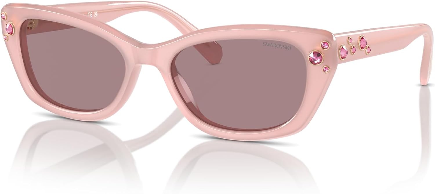 image:imageSwarovski womens Sk6019 Butterfly SunglassesWhiteDark Grey