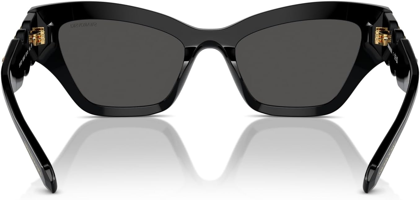 image:imageSwarovski womens Sk6021 Cat Eye SunglassesBlackDark Grey