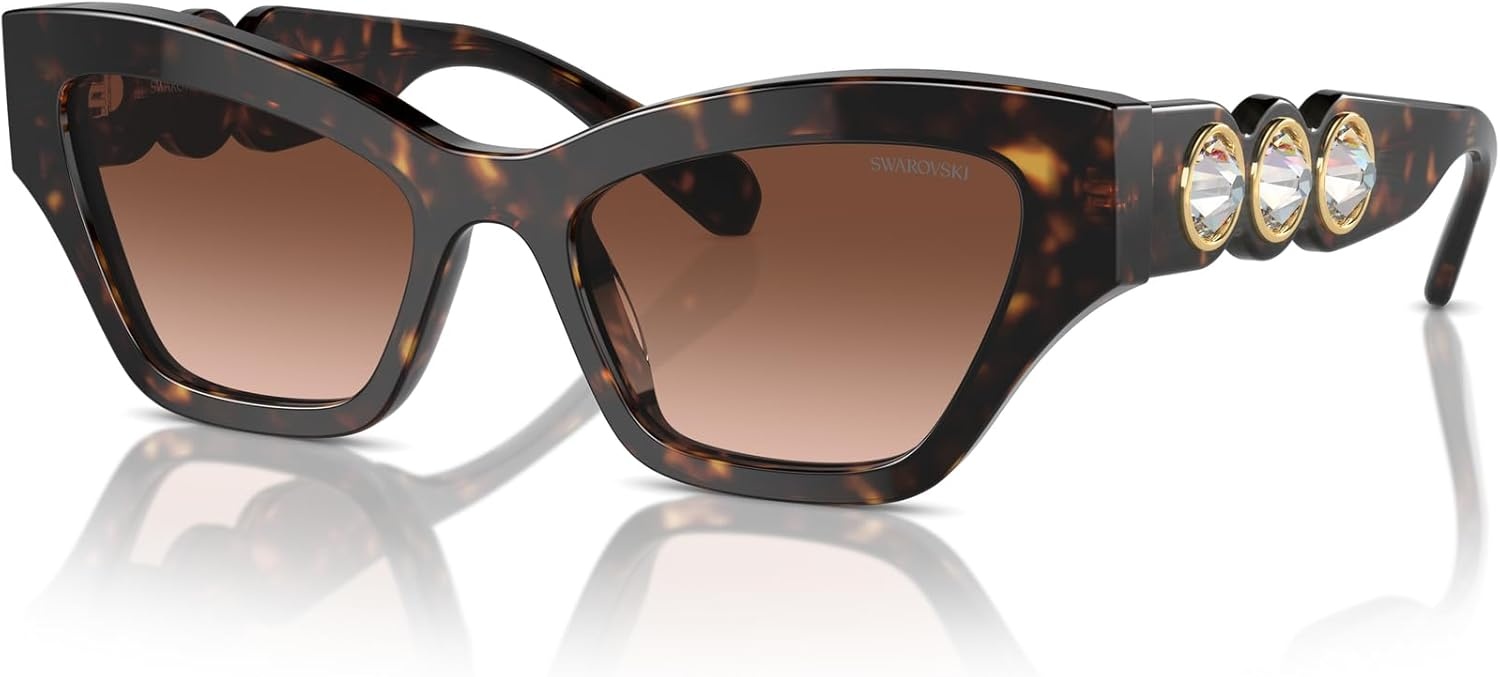 image:imageSwarovski womens Sk6021 Cat Eye SunglassesRose GoldGradient Pink