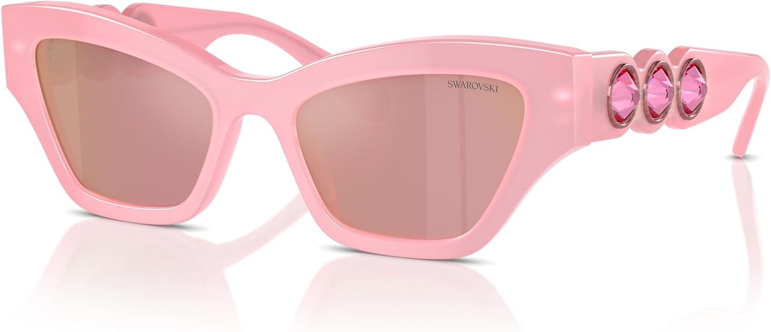 image:imageSwarovski womens Sk6021 Cat Eye SunglassesSilverDark Grey