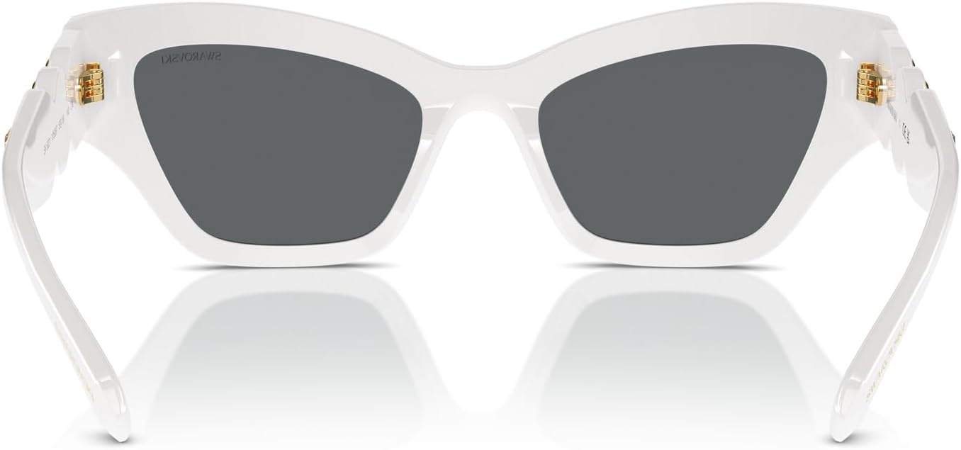 image:imageSwarovski womens Sk6021 Cat Eye SunglassesWhiteDark Grey