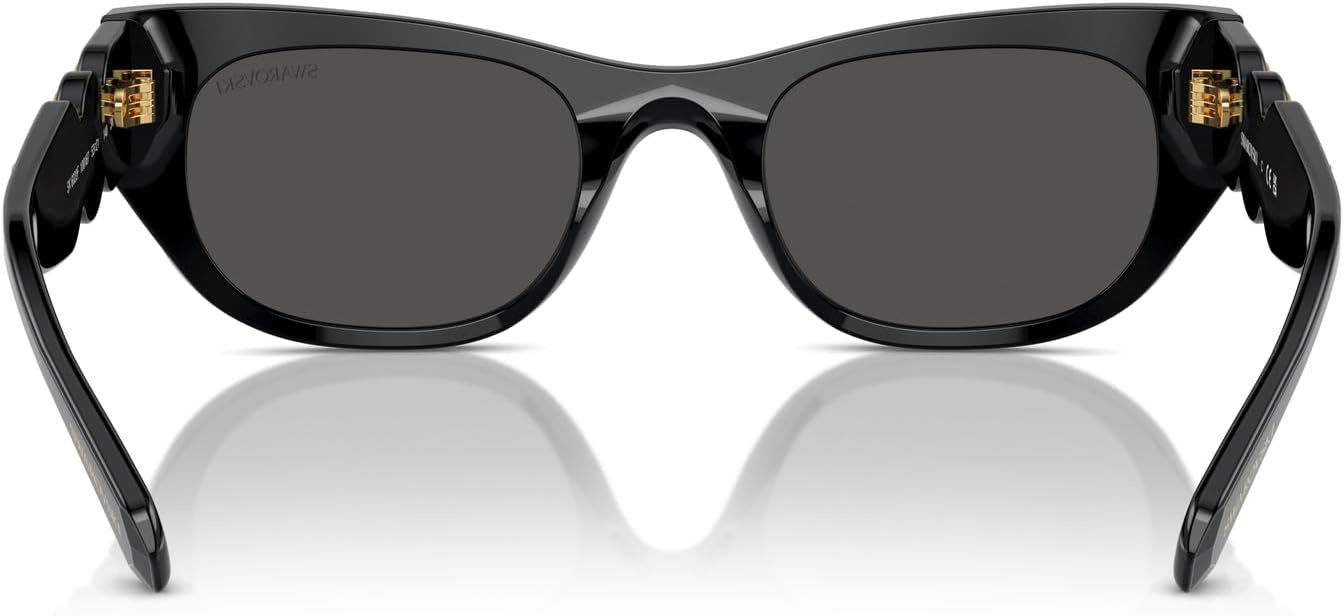 image:imageSwarovski womens Sk6022f Low Bridge Fit Square SunglassesMatte SilverGradient Grey