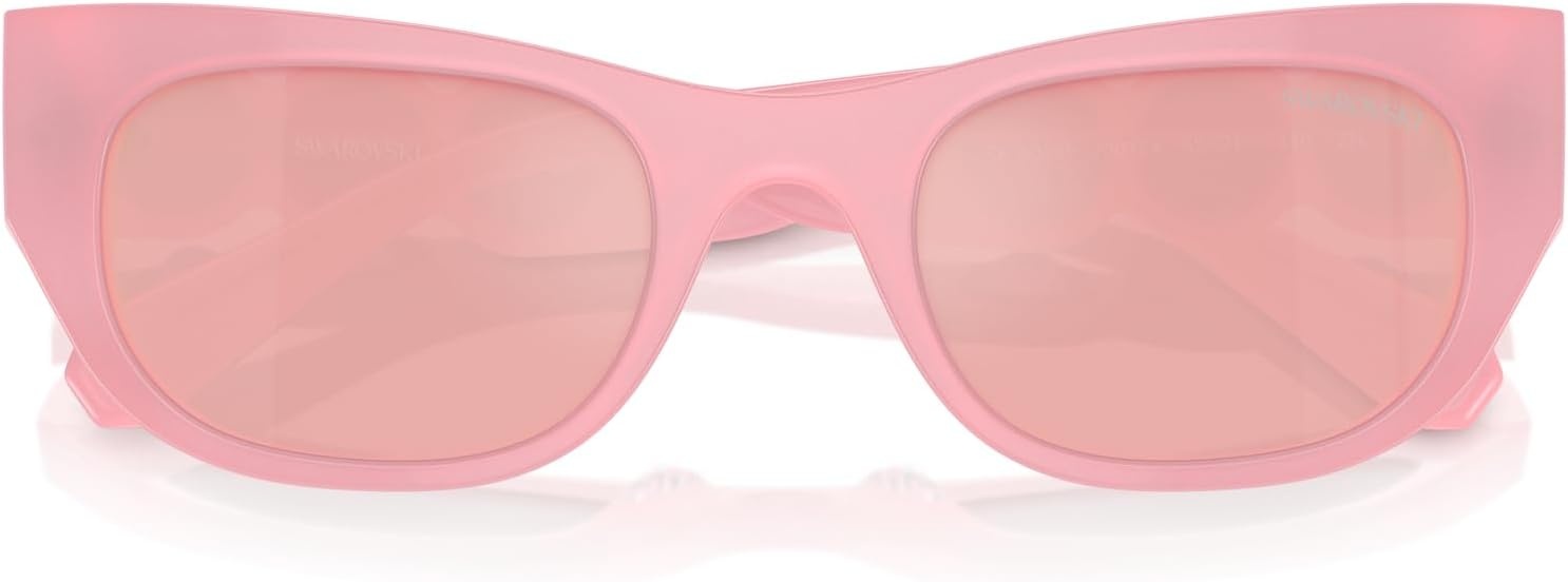 image:imageSwarovski womens Sk6022f Low Bridge Fit Square SunglassesRose GoldLight Purple Brown