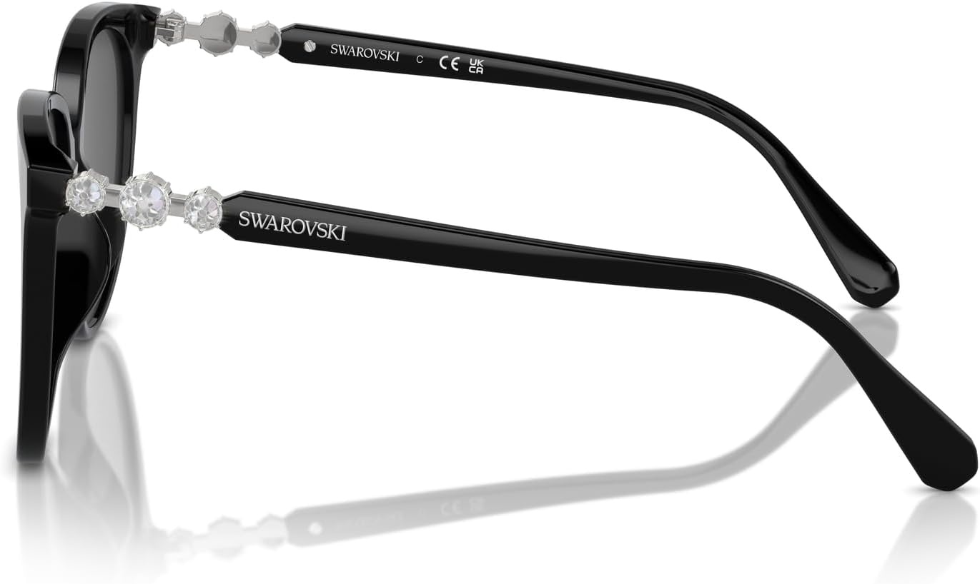 image:imageSwarovski womens Sk6023d Oval SunglassesBlackDark Grey