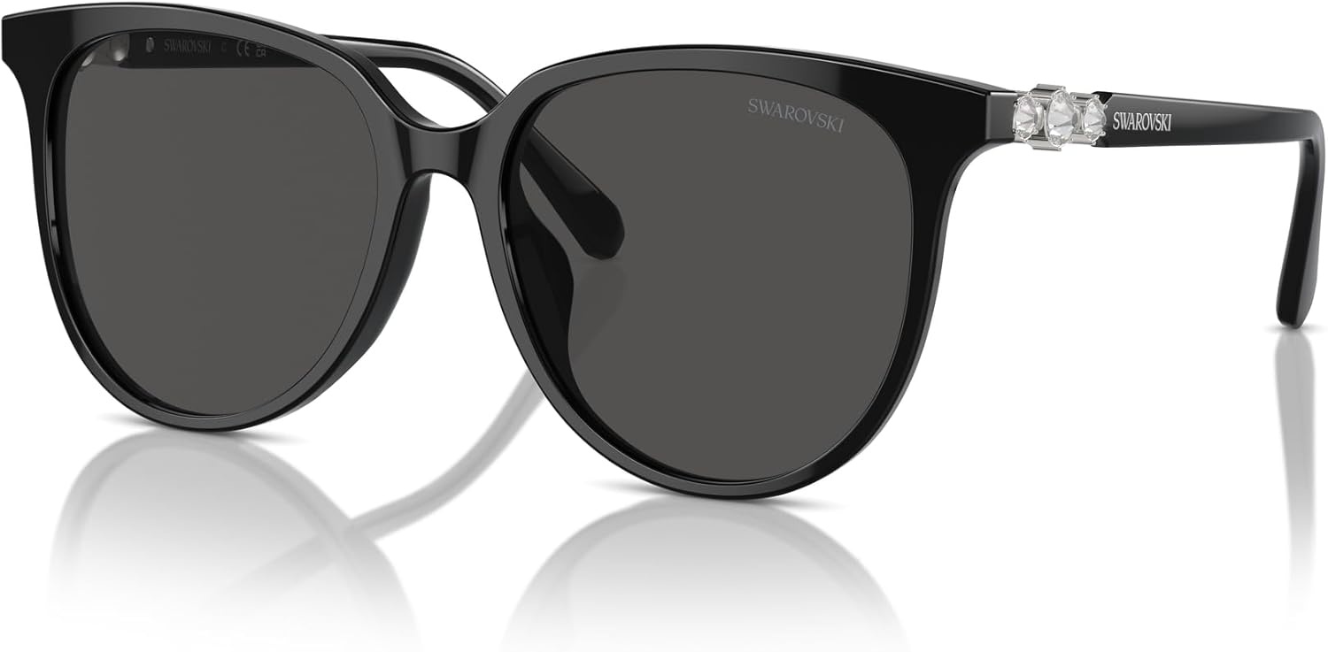 image:imageSwarovski womens Sk6023d Oval SunglassesBlackDark Grey