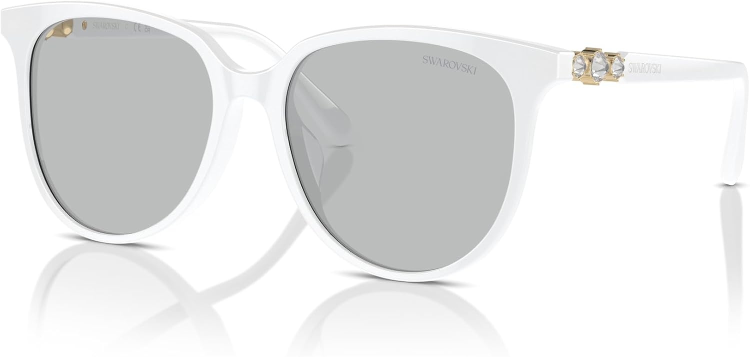 image:imageSwarovski womens Sk6023d Oval SunglassesGunmetalDark Grey
