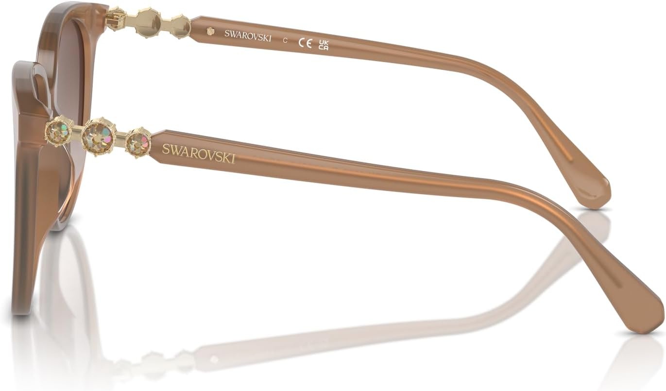 image:imageSwarovski womens Sk6023d Oval SunglassesOpal BeigeGradient Brown