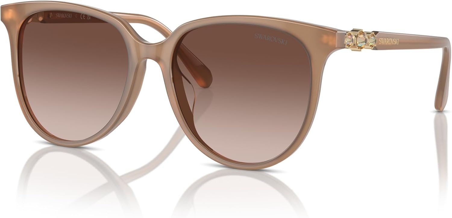 image:imageSwarovski womens Sk6023d Oval SunglassesOpal BeigeGradient Brown