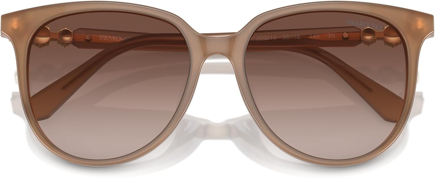 image:imageSwarovski womens Sk6023d Oval SunglassesOpal BeigeGradient Brown