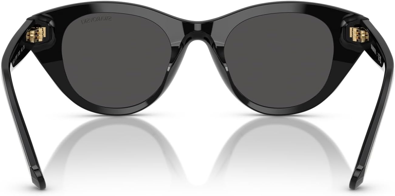 image:imageSwarovski womens Sk6025 Round SunglassesBlackDark Grey