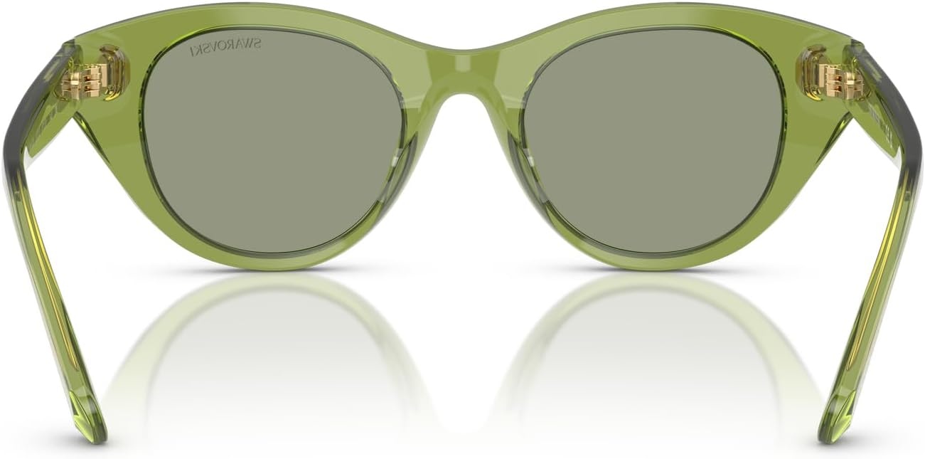 image:imageSwarovski womens Sk6025 Round SunglassesTransparent GreenGreen