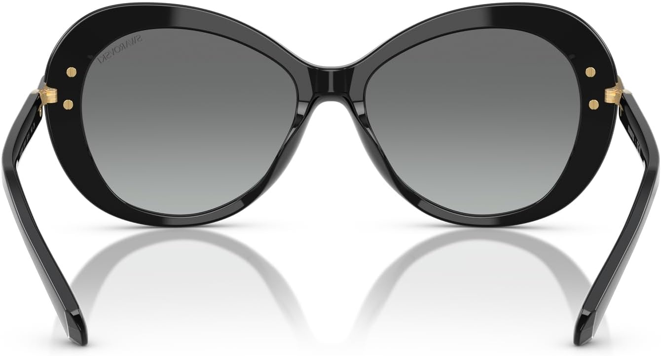image:imageSwarovski womens Sk6026f Low Bridge Fit Butterfly SunglassesBlackGrey Gradient