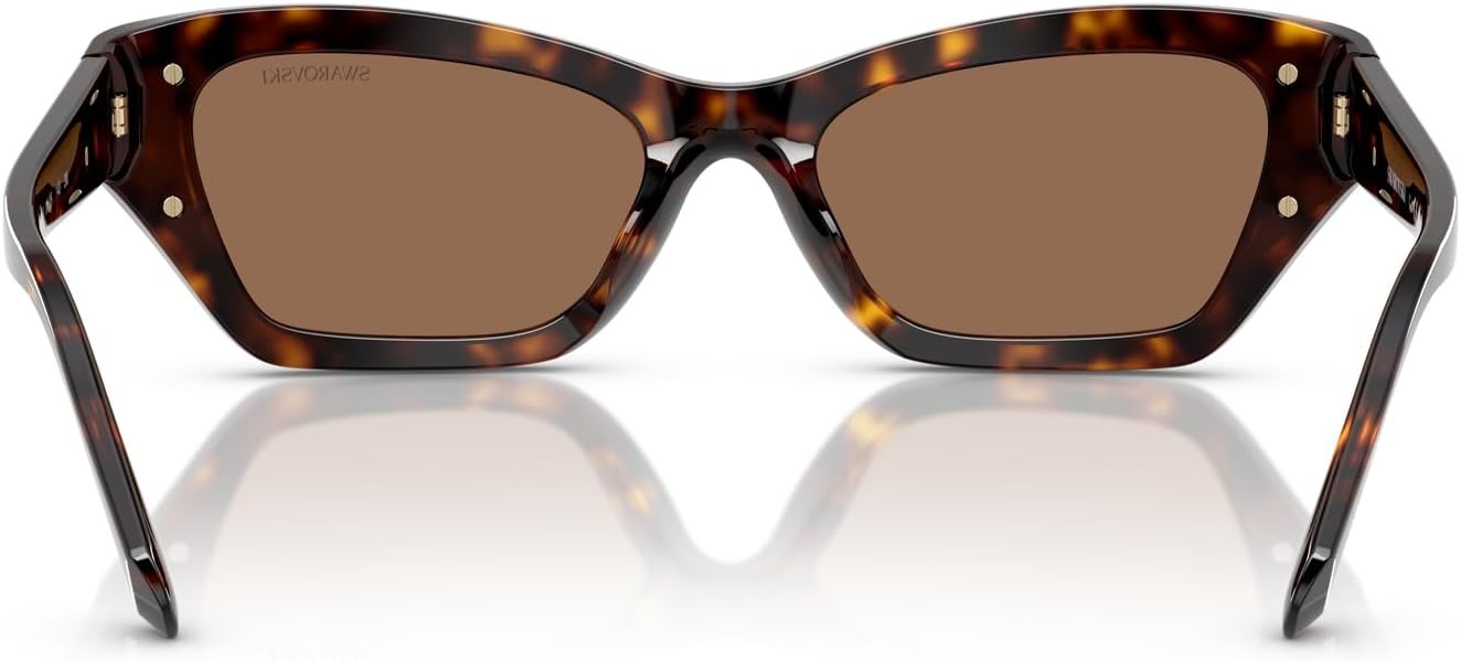 image:imageSwarovski womens Sk6029 Cat Eye SunglassesDark HavanaDark Brown